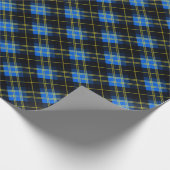 Blau und Schwarz Kariert Geschenkpapier (Ecke)