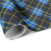 Blau und Schwarz Kariert Geschenkpapier (Rolleneckpunkt)