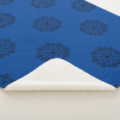 Blau und Schwarz Mandala Sherpa Blanket Sherpadecke (3/4)