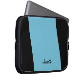 Blau und Schwarz, Name, Computer Laptopschutzhülle (Vorne Rechts)