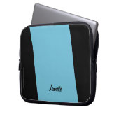 Blau und Schwarz, Name, Computer Laptopschutzhülle (Vorderseite Links)