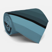 Blau und Schwarz Ombre Diagonal Streifen Krawatte (Gerollt)