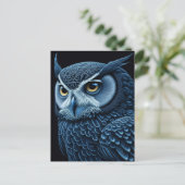 Blau und Schwarz Postkarte (Stehend Vorderseite)