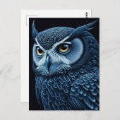 Blau und Schwarz Postkarte (Vorne/Hinten)