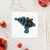 Blau und Schwarz Retro Laserstrahl Serviette (Beispiel)