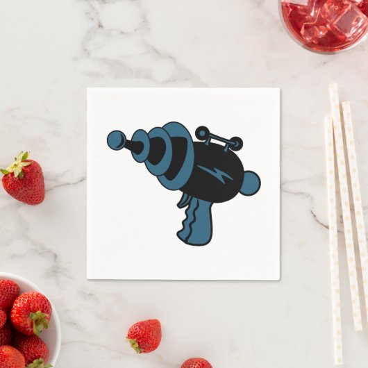 Blau und Schwarz Retro Laserstrahl Serviette (Beispiel)