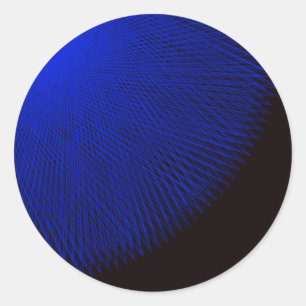 blau und schwarz runder aufkleber