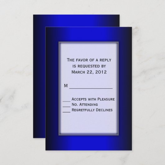 Blau und Schwarz UAWG RSVP Karte (Vorne/Hinten)