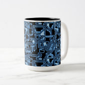 Blau und Schwarz Zweifarbige Tasse (VorderseiteRechts)