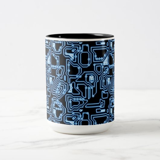 Blau und Schwarz Zweifarbige Tasse (Mittel)