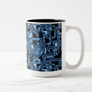Blau und Schwarz Zweifarbige Tasse