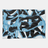 Blau- und schwarze Schrotte oder Bänder zerstört Geschirrtuch (Horizontal)