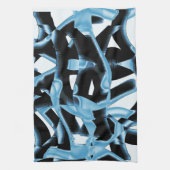 Blau- und schwarze Schrotte oder Bänder zerstört Geschirrtuch (Vertikal)