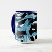 Blau- und schwarze Schrotte oder Bänder zerstört Tasse (Vorderseite Links)