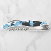 Blau- und schwarze Schrotte oder Klebeband zerstör Kellnermesser (Rückseite)