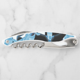 Blau- und schwarze Schrotte oder Klebeband zerstör Kellnermesser