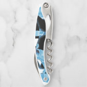 Blau- und schwarze Schrotte oder Klebeband zerstör Kellnermesser (Rückseite)