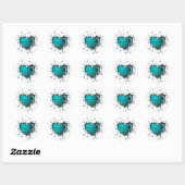 Blau- und Schwarze Wirbel Save the Date Sticker (Blatt)