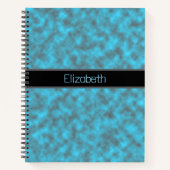 Blau und Schwarze Wolke Notizblock (Vorderseite)