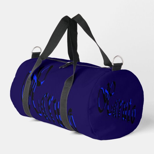 Blau und schwarzer Haruto-Name, Duffle Bag (Linke Seite)