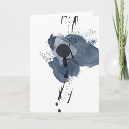 Blau- und Schwarzer Splash II | Blue Black Paint S Karte (Vorderseite)