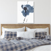 Blau- und Schwarzer Splash II | Blue Black Paint S Leinwanddruck (Insitu (Schlafzimmer))