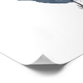 Blau- und Schwarzer Splash II | Blue Black Paint S Poster (Ecke)