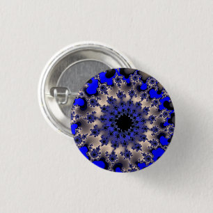 Blau und Silber Button