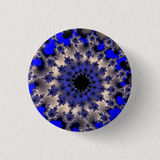 Blau und Silber Button (Vorderseite)