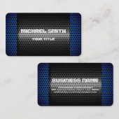 Blau und Silber Edelstahlhalle Visitenkarte (Vorne/Hinten)