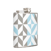 Blau und Silber Geometric ZigZag Flachmann (Rechts)