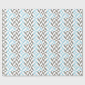 Blau und Silber Geometric ZigZag Geschenkpapier (Flach)
