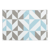 Blau und Silber Geometric ZigZag Kissenbezug (Rückseite-Rechts)