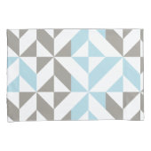 Blau und Silber Geometric ZigZag Kissenbezug (Vorderseite-Rechts)