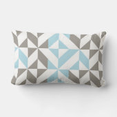 Blau und Silber Geometric ZigZag Lendenkissen (Rückseite)