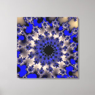 Blau und Silber Leinwanddruck