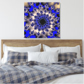 Blau und Silber Leinwanddruck (Insitu (Schlafzimmer))