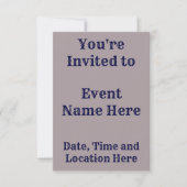 Blau und Silber Mod Einladung (Vorderseite)