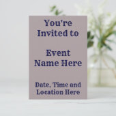 Blau und Silber Mod Einladung (Stehend Vorderseite)