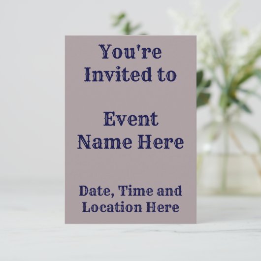 Blau und Silber Mod Einladung (Stehend Vorderseite)