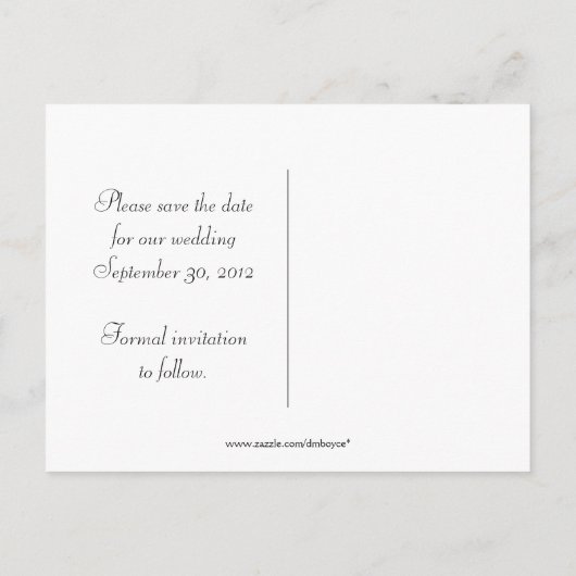 Blau-und Silber-Monogramm-Wirbel mit Blumenmuster Ankündigungspostkarte (Rückseite)