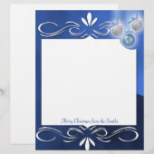 Blau und Silber Ornamente auf einem blauen (Vorne/Hinten)