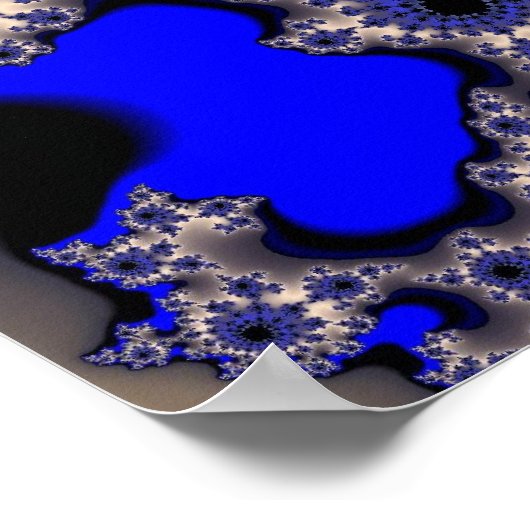 Blau und Silber Poster (Ecke)