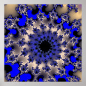 Blau und Silber Poster (Vorne)