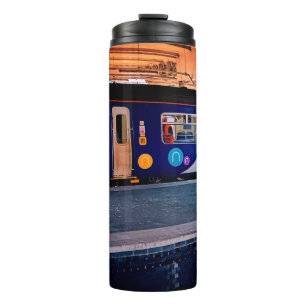 Blau und Silber Thermosbecher