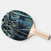 Blau- und Silbergerüste Tischtennis Schläger (Seitenansicht)