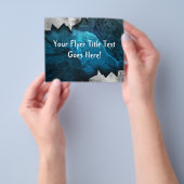 Blau- und Silbergrundel-/Steindesign Flyer (Gruppe)