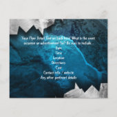 Blau- und Silbergrundel-/Steindesign Flyer (Hinten)