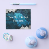 Blau- und Silbergrundel-/Steindesign Flyer (Einzeln)