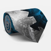 Blau- und Silbergrundel-/Steindesign Krawatte (Gerollt)